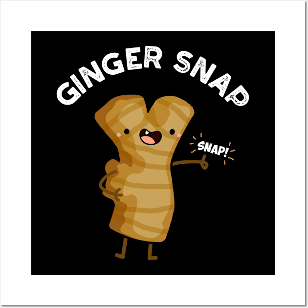 Ginger Snap Funny Food Herb Spice Pun Wall Art by punnybone